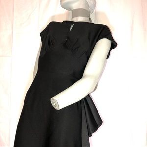 Hell Bunny Black Wiggle Dress M Retro Pencil